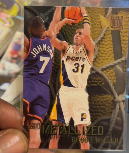1996-97 Fleer Metal #129 Reggie Miller — front
