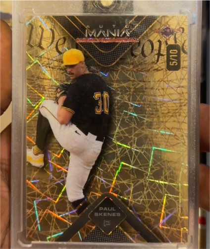 2024 Wild Card #AMAT-PS3 Paul Skenes Auto Mania RC Pirates — front