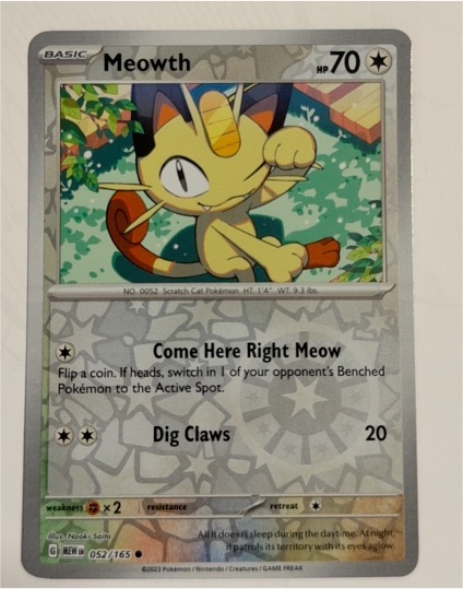2023 Pokémon Scarlet & Violet 052 Meowth — front