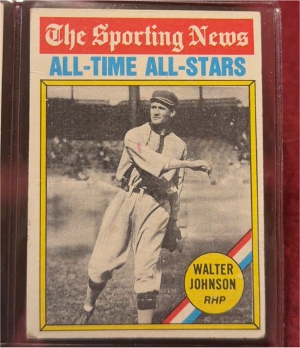 1976 Topps #349 Walter Johnson The Sporting News All-Time All Stars — front