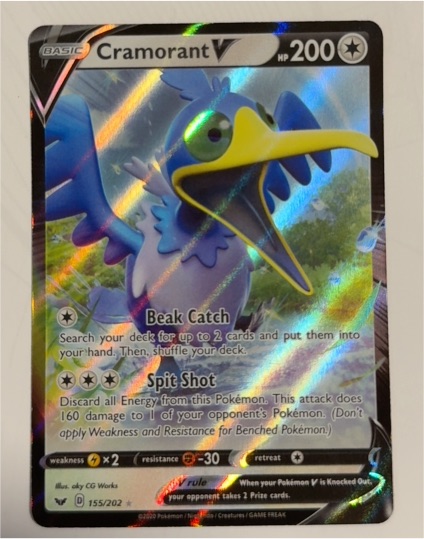 2020 Pokémon Sword & Shield #155 Cramorant V — front