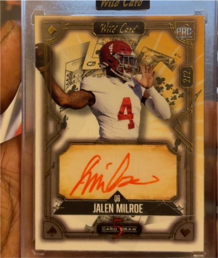 2024 Wild Card 5 Card Draw #5CDCA-JM Jalen Milroe — front