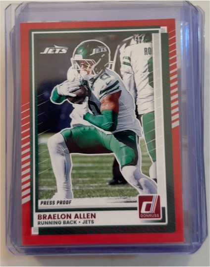 2025 Donruss #261 Braelon Allen Press Proof — front