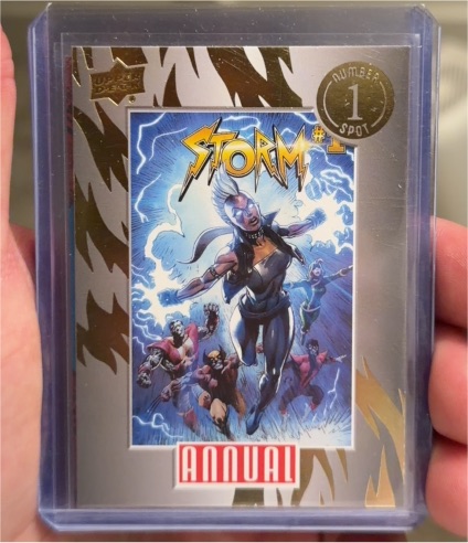 2023-24 Upper Deck Marvel Annual #N1S-24 Storm Number 1 Spot — front
