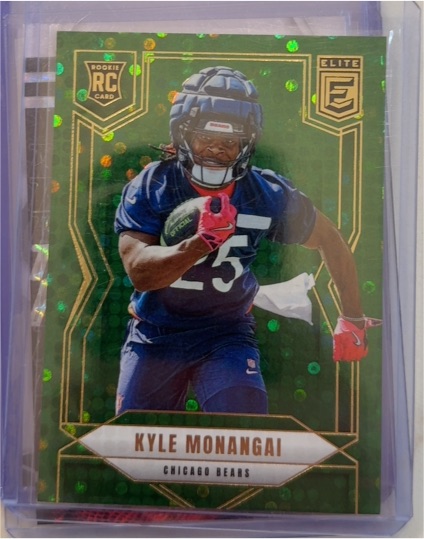 2025 Panini Donruss Elite #191 Kyle Monangai Green Disco Rookie Card — front