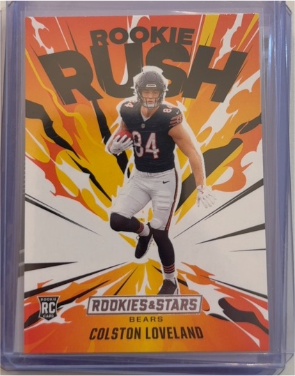 2025 Panini Rookies & Stars #4 Colston Loveland Rookie Rush — front