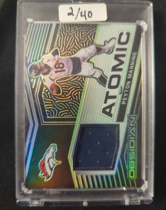 2021 Panini Obsidian Atomic Material #AM-29 Peyton Manning — front