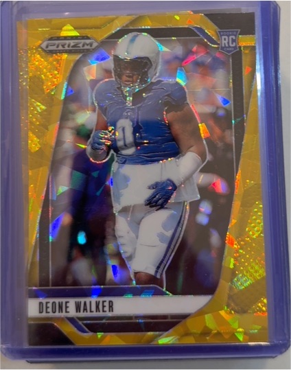 2025 Panini Prizm Draft Picks #46 Deone Walker Gold Ice Prizm Rookie — front