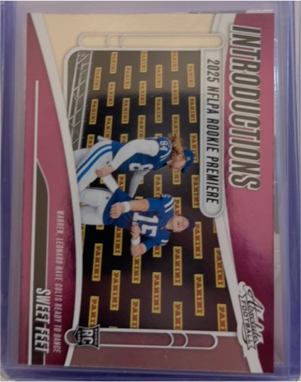 2025 Panini Absolute #I-TWN Sweet Feet Introductions Tyler Warren & Riley Leonard — front