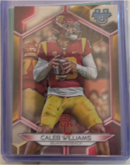 2023 Bowman University #100 Caleb Williams — front