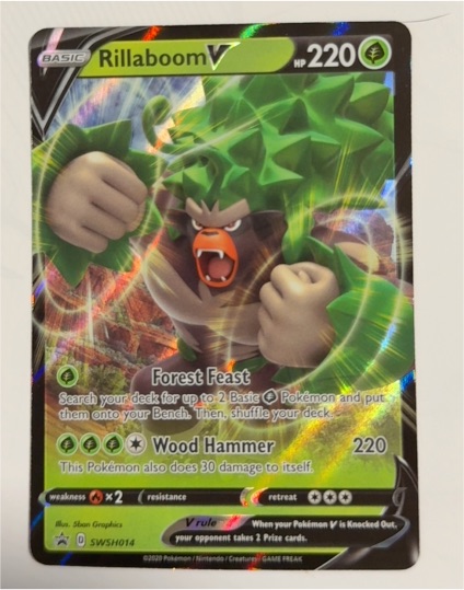 2020 Pokemon TCG Rillaboom V SWSH014 Sword & Shield Promo — front