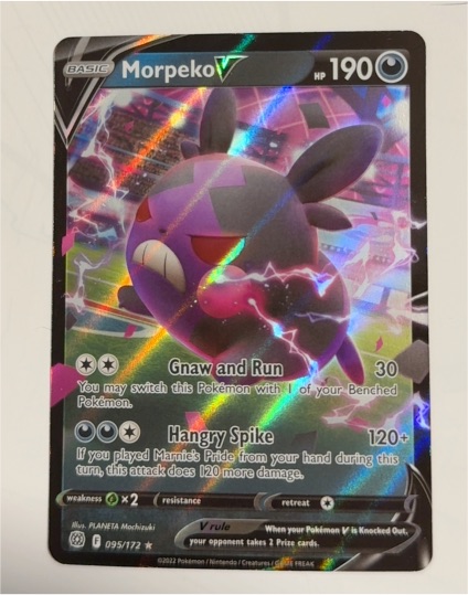 2022 Pokémon Brilliant Stars #095 Morpeko V — front
