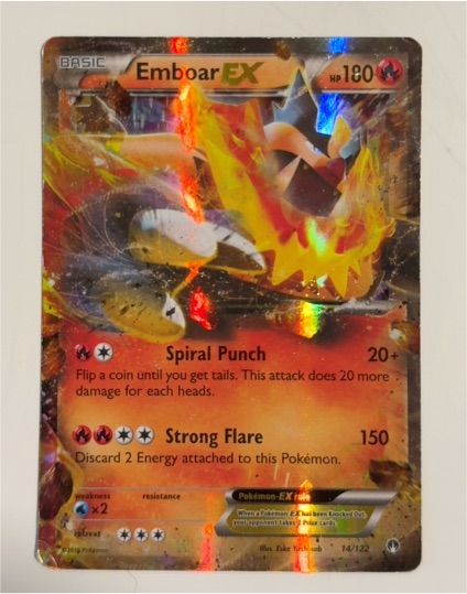 2014 Pokemon XY BREAKpoint #14 Emboar EX — front