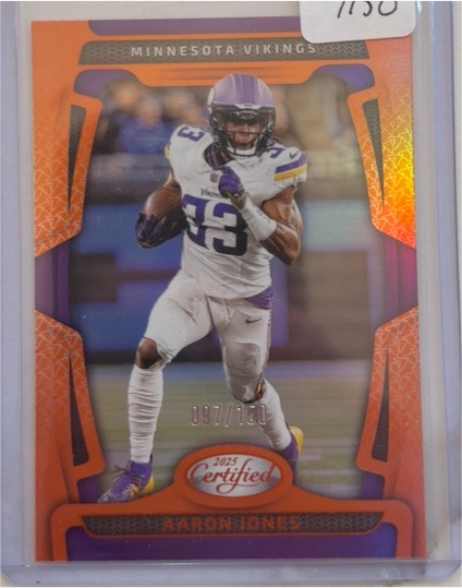 2025 Panini Certified #65 Aaron Jones — front
