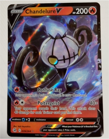 2021 Pokémon TCG Fusion Strike #039 Chandelure V — front