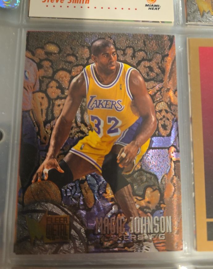 1995-96 Fleer Metal #161 Magic Johnson — front