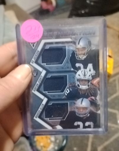 2025 Panini Phoenix Regeneration #RGN-RAI Bo Jackson / Ashton Jeanty / Marcus Allen — front