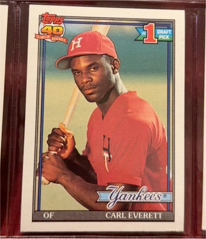 1991 Topps #1 Carl Everett — front