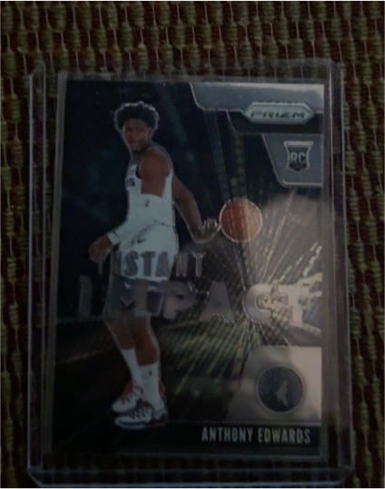 2020-21 Panini Prizm Instant Impact #1 Anthony Edwards Rookie — front