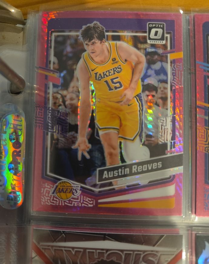 2023-24 Donruss Optic #160 Austin Reaves Pink Hyper Prizm — front