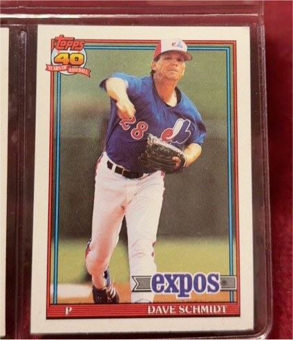 1991 Topps #136 Dave Schmidt — front