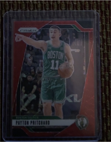 2024-25 Panini Prizm #46 Payton Pritchard Red Wave Prizm — front