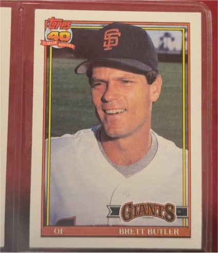 1991 Topps #325 Brett Butler — front