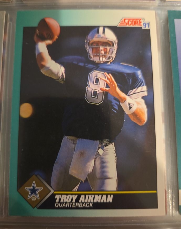 1991 Score #225 Troy Aikman — front