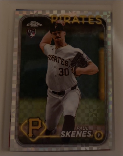 2024 Topps Chrome Update #USC88 Paul Skenes X-Fractor Rookie — front