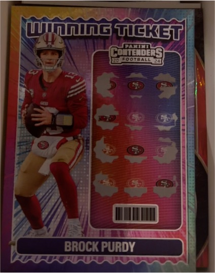 2024 Panini Contenders #2 Brock Purdy Winning Ticket — front