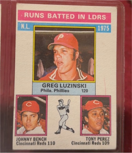 1976 Topps #195 Greg Luzinski, Johnny Bench, Tony Perez — front