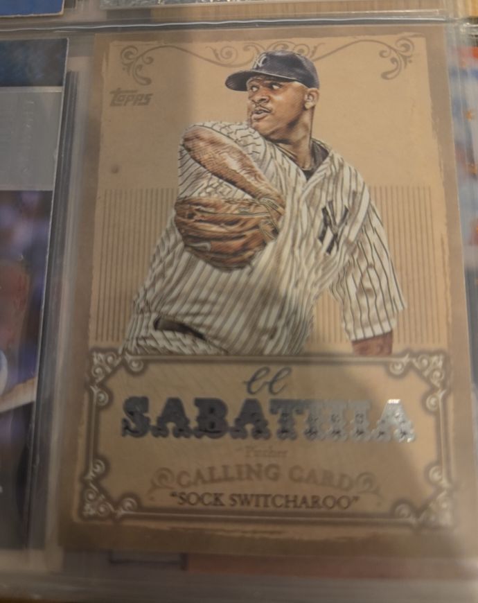 2013 Topps Calling Cards #CC-8 CC Sabathia — front
