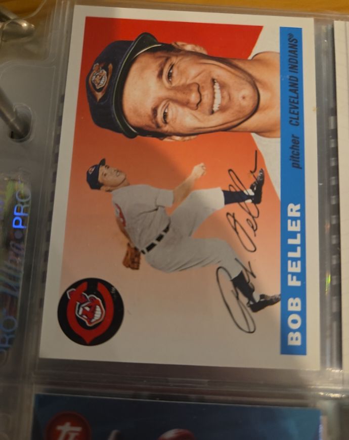 1955 Topps #54 Bob Feller — front