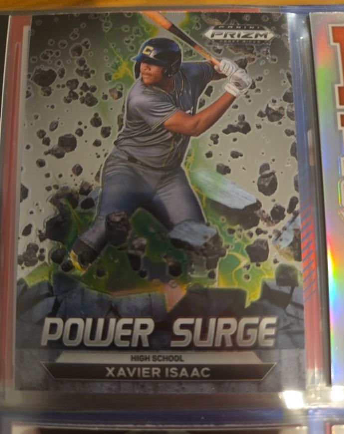 2022 Panini Prizm Draft Picks #PS-XI Xavier Isaac Power Surge — front