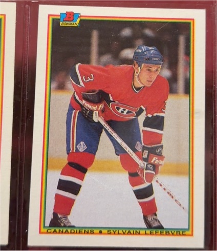 1990-91 Bowman #48 Sylvain Lefebvre — front