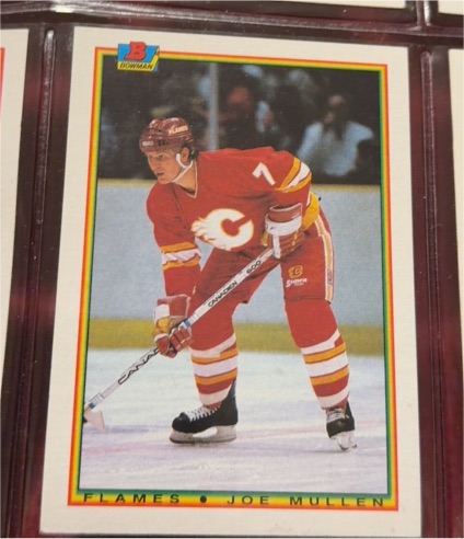 1990-91 Bowman #97 Joe Mullen Calgary Flames — front