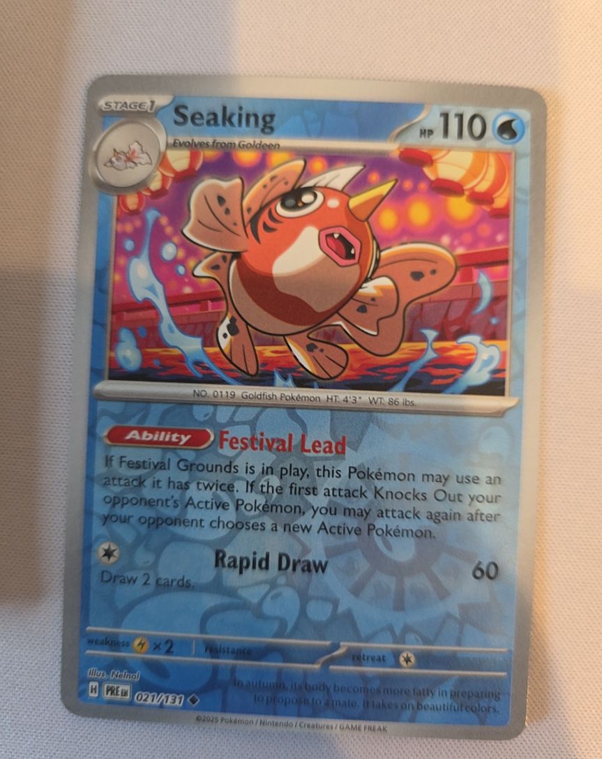 2025 Pokémon SV: Prismatic Evolutions #021 Seaking — front