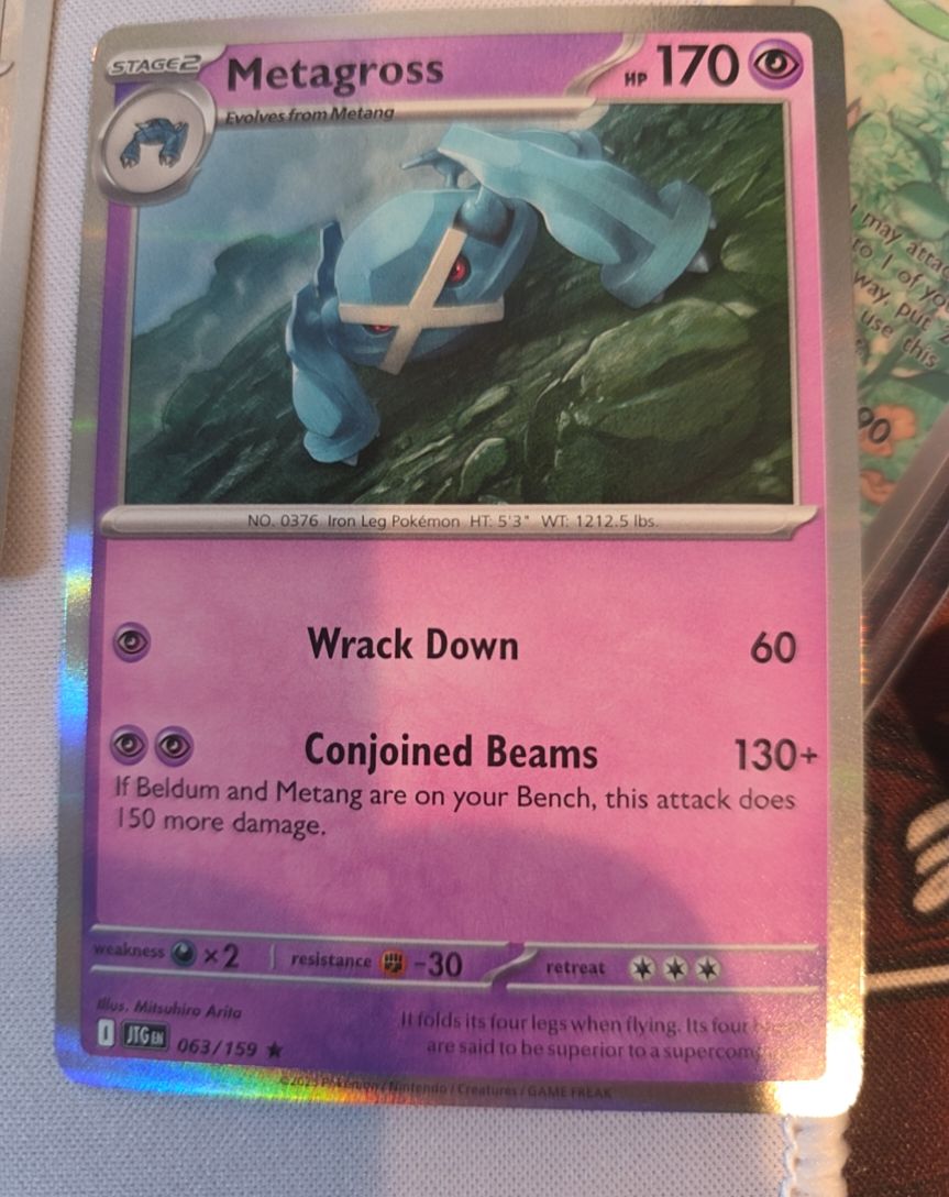 2022 Pokemon SV09 Journey Together #063 Metagross — front