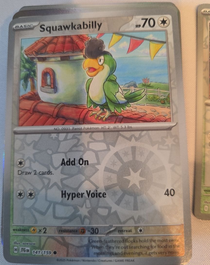 2025 Pokémon SV09: Journey Together #141 Squawkabilly — front
