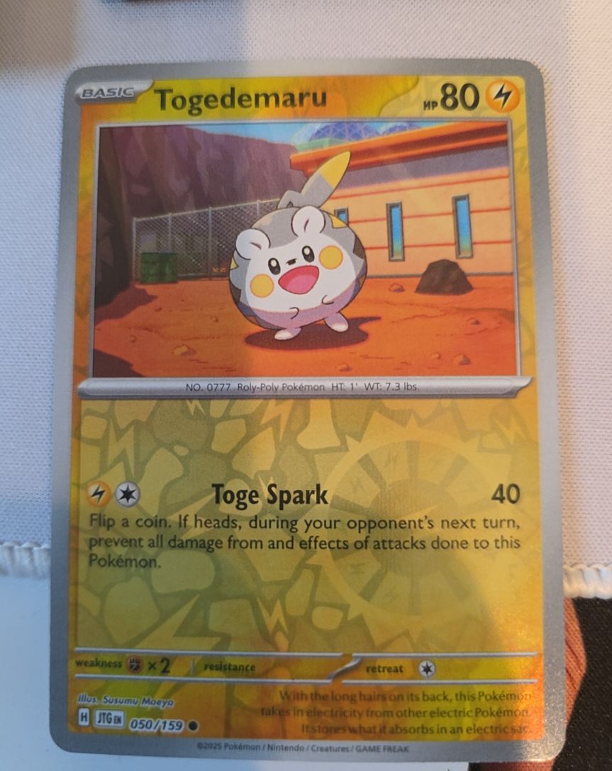 2025 Pokémon SV09: Journey Together #050 Togedemaru — front