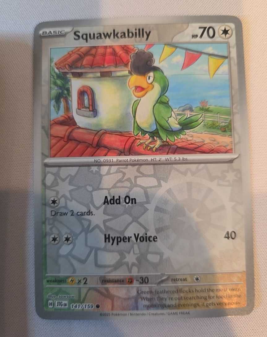 2025 Pokémon SV09: Journey Together #141 Squawkabilly — front