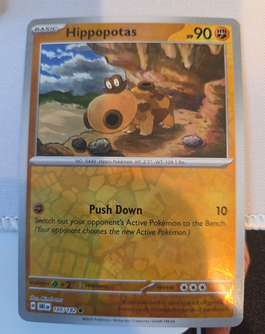 2025 Pokémon SV10: Destined Rivals #105 Hippopotas — front