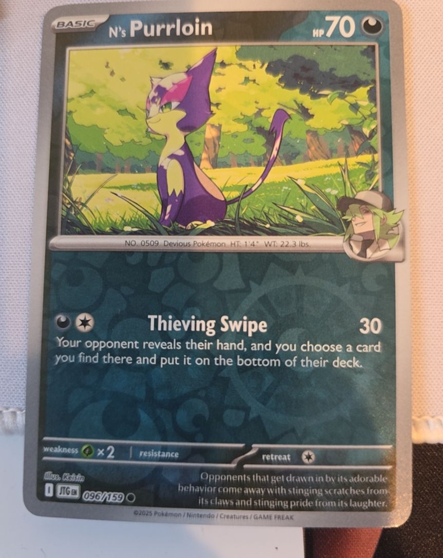 2025 Pokémon Journey Together #096 N's Purrloin — front