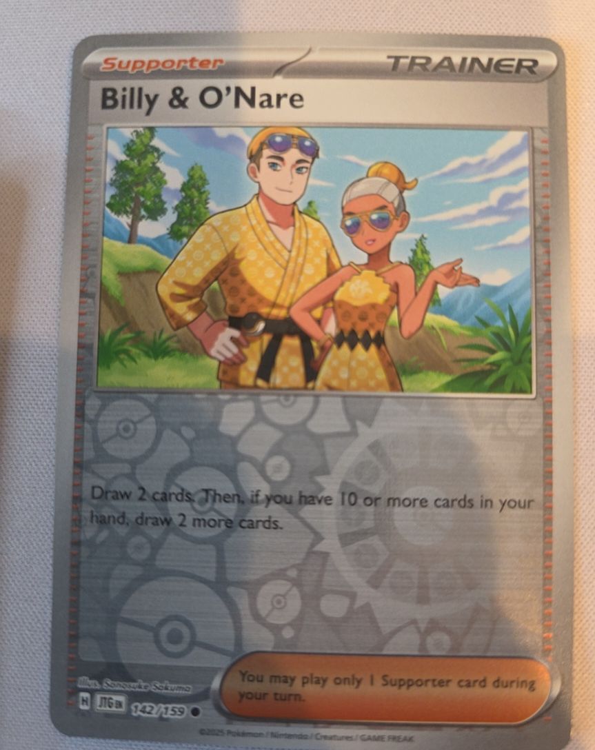 2025 Pokémon SV09: Journey Together #142 Billy & O'Nare — front