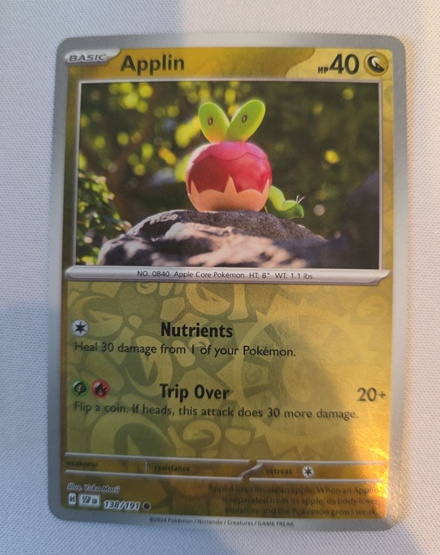 2024 Pokemon SV08 Surging Sparks #138 Applin — front