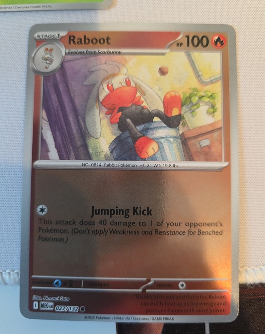 2025 Pokémon ME01: Mega Evolution #027 Raboot — front