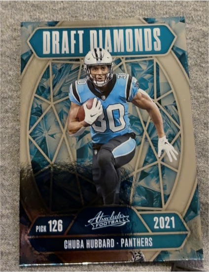 2021 Panini Absolute Draft Diamonds #DD-CHD Chuba Hubbard — front