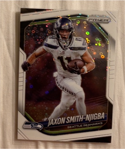 2025 Panini Prizm #254 Jaxon Smith-Njigba White Disco Prizm Seattle Seahawks — front