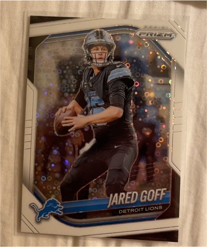 2025 Panini Prizm #10 Jared Goff White Disco Prizm Detroit Lions — front