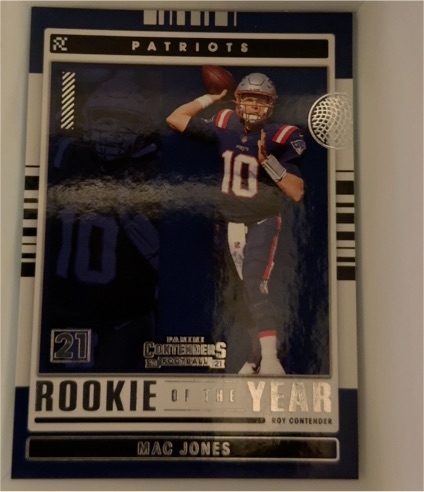 2021 Panini Contenders Rookie of the Year #ROY-MJO Mac Jones — front